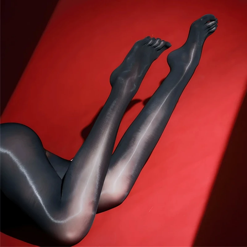 M XL Plus Size Horse Oil Shiny Soft Wide Waist Shaping Pantyhose With Five Toes 360 Seamless Women Sexy Transparent Tights