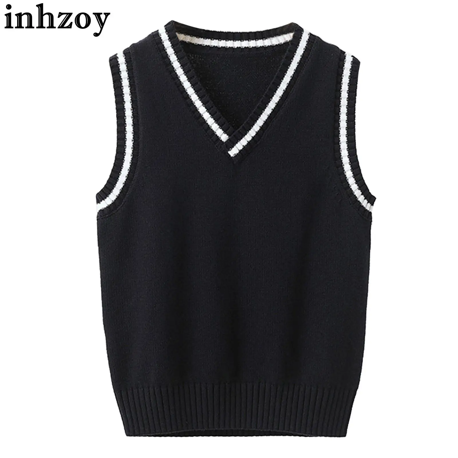 

Unisex Kids Sweater Child Girls Boys Preppy Style V Neck Knitted Vest Top School Uniform Spring Autumn Waistcoat Casual Outfits