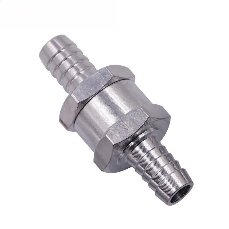 Aluminum Alloy Fuel Check Valve, 6/8/9/10/12mm One Way Non Return Valve, Anti-backflow Accessory