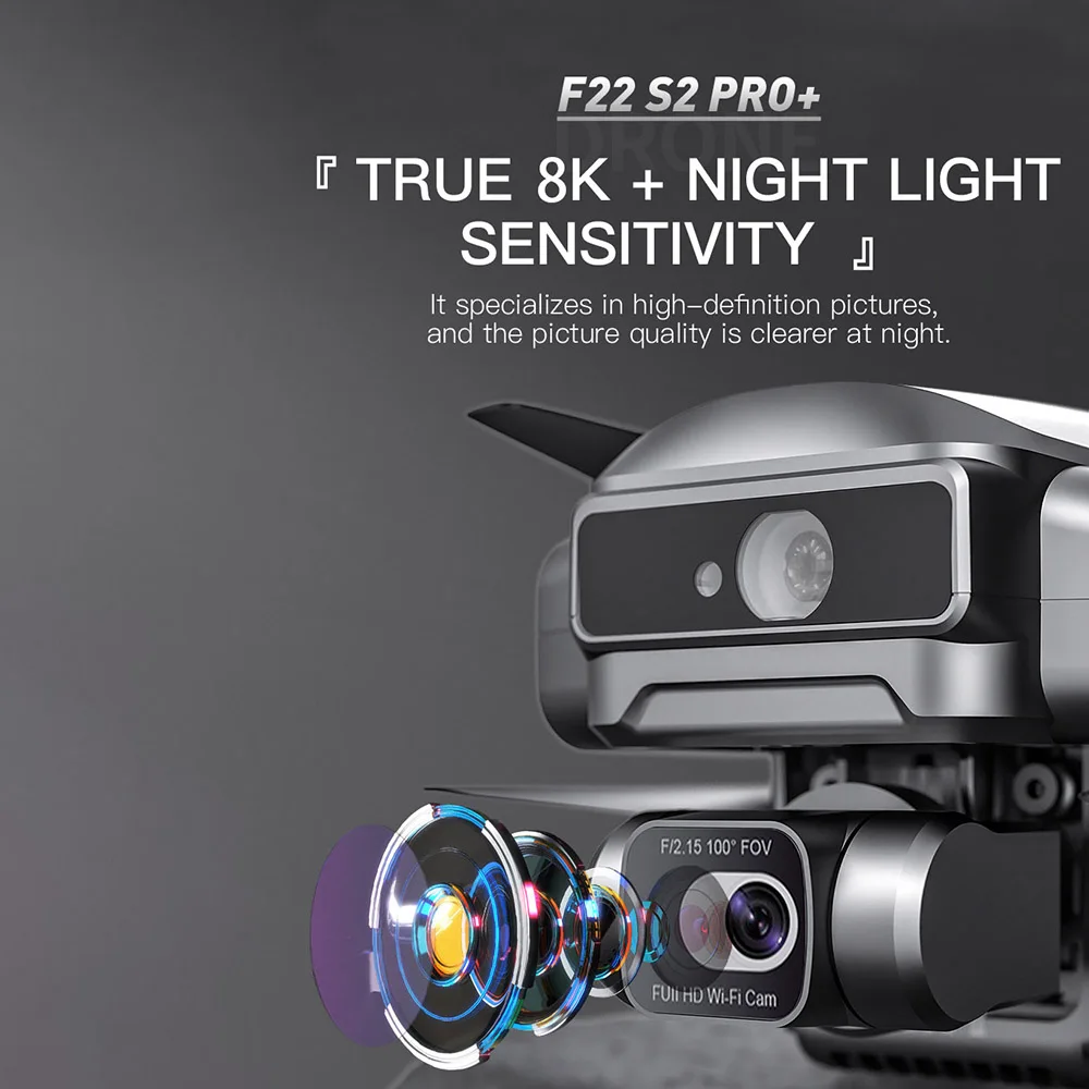 Nuovo Drone professionale F22 S2/F11S con lanciatore d'aria RC Airplane Gimbal a 3 assi 6KM 5G FPV Quadcopte grandangolare per evitare ostacoli