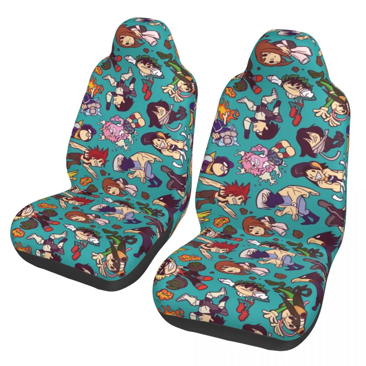 Plus Ultra Car Seat Cover Protector Interior Accessories MHA Anime Front Rear Flocking Cloth Cushion Fiber Seat Protector