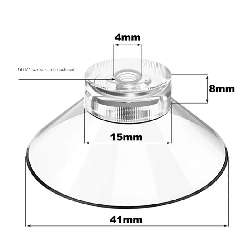 5-100PCS Plastic Sucker Pad Holder 41/53/58 Mm with Screw Clear PVC Sucker Pads Extra Strong Suction Cup Glass Suction Holder