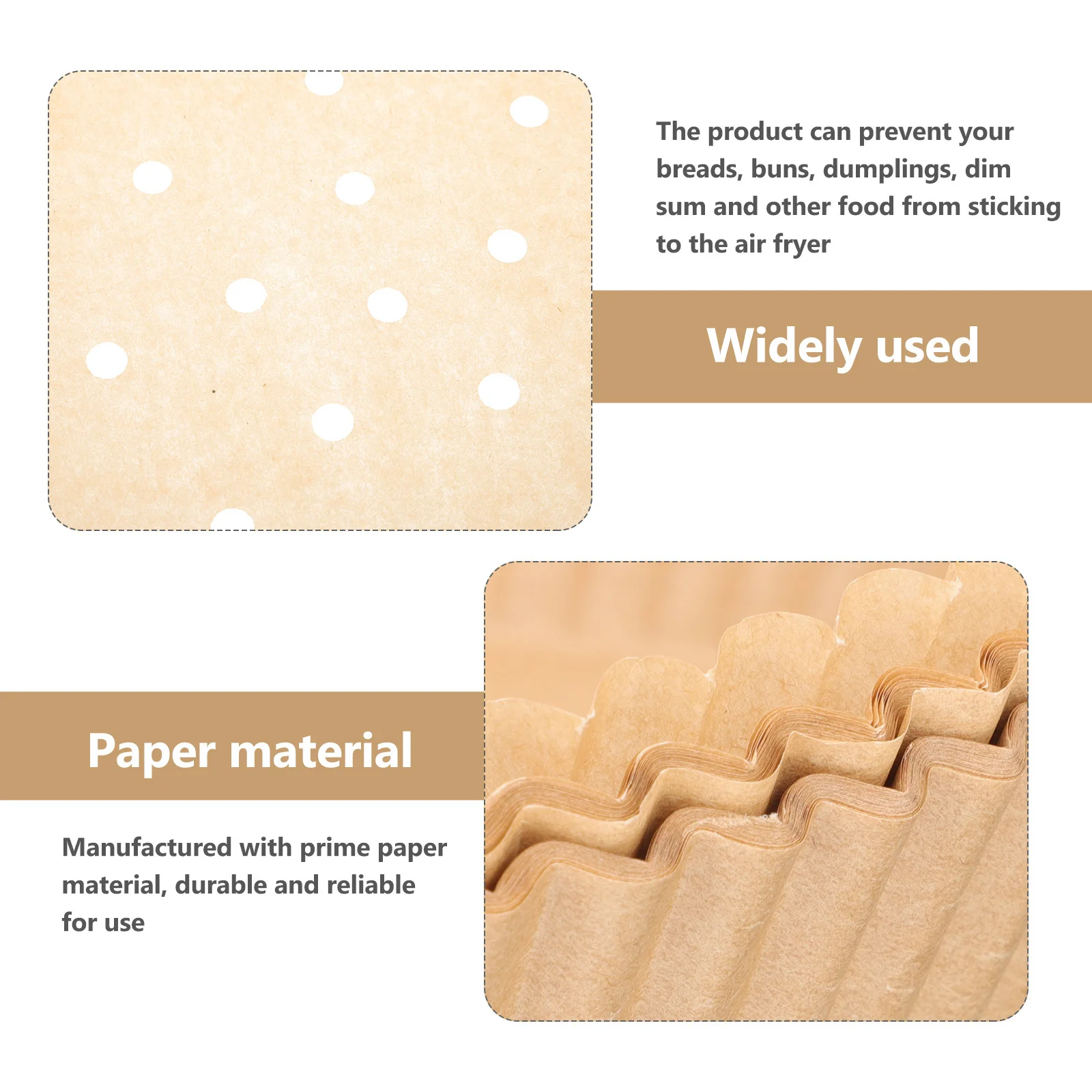 : Revestimientos desechables de aire frito