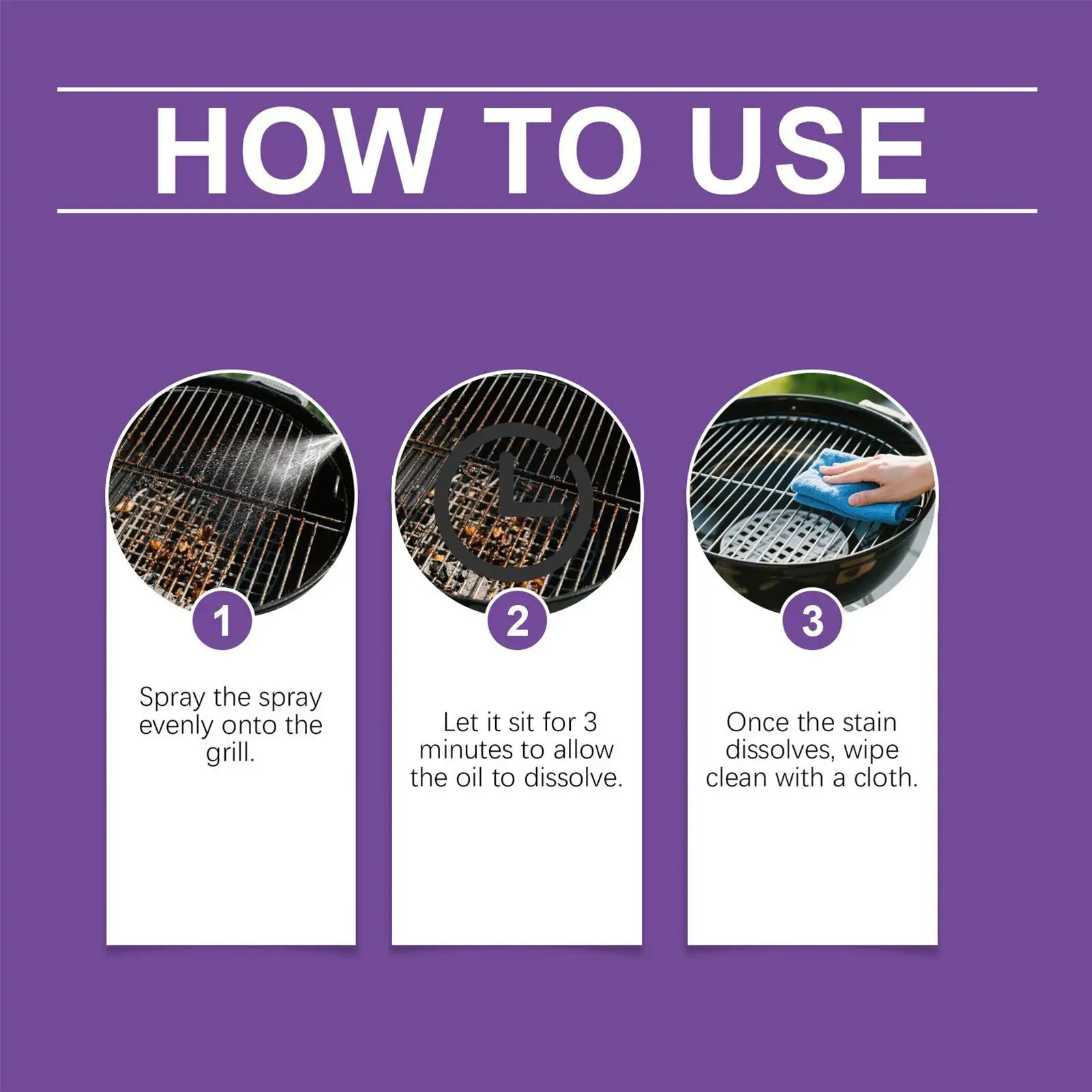 120ml Barbecue Rack Cleaner Powerful Cleaning Stubborn Grease Removes Carbon Deposits Safe Formula No Damage for Grill