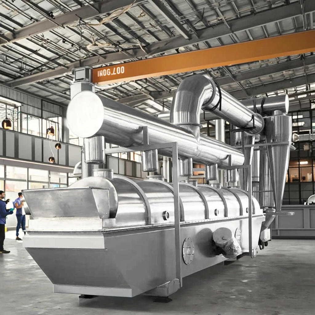 Nouveau sécheur à lit fluidisé en acier inoxydable SUS304, haute productivité, 220V/380V, méthodes de chauffage multiples, pour la transformation alimentaire des poudres
