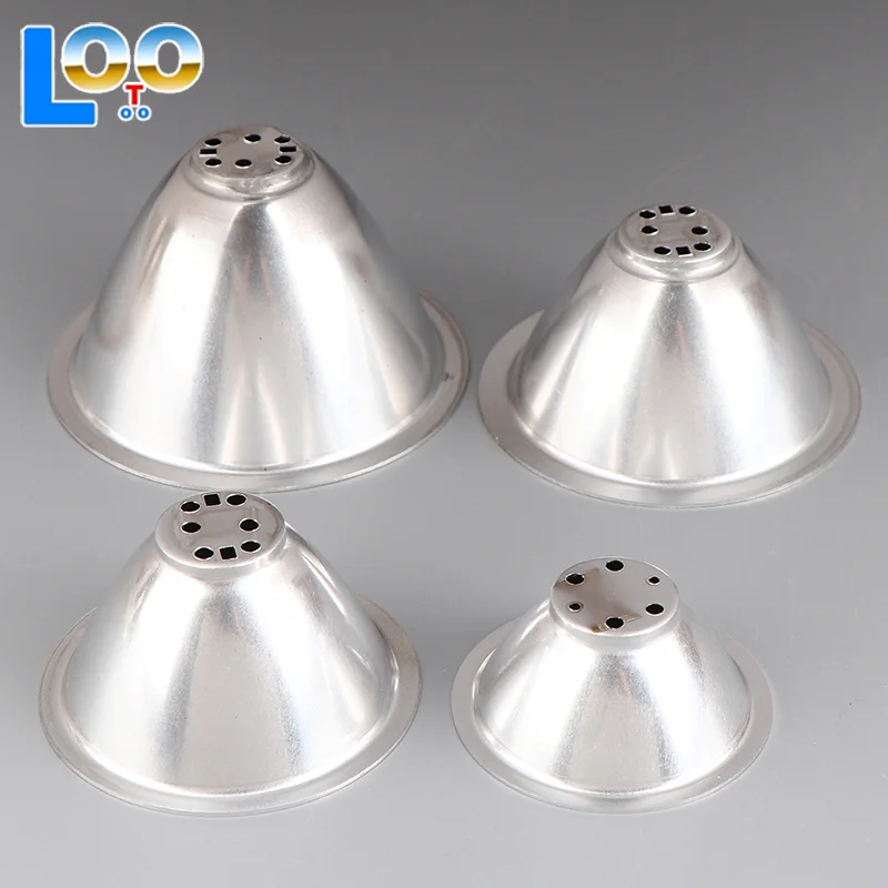 56 мм, 68 мм, 77 мм, 87 мм, светодиодная алюминиевая чашка отражателя без монтажной пластины, чашка отражающего концентрата для светодиодных шариков мощностью 1 Вт, 3 Вт