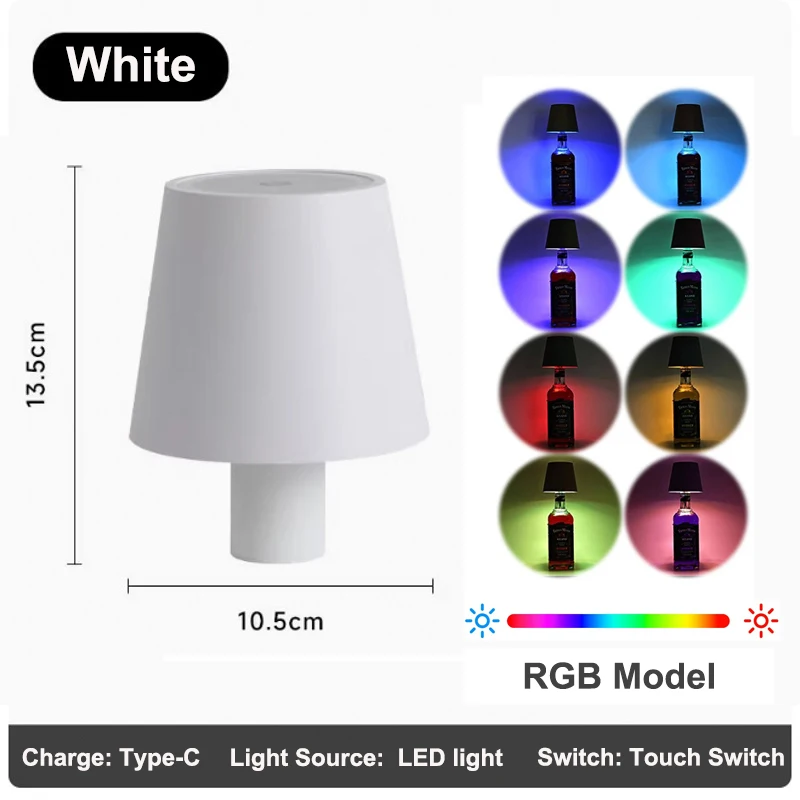 KFV Wireless Table Lamp Wine Bottle Clear 9
