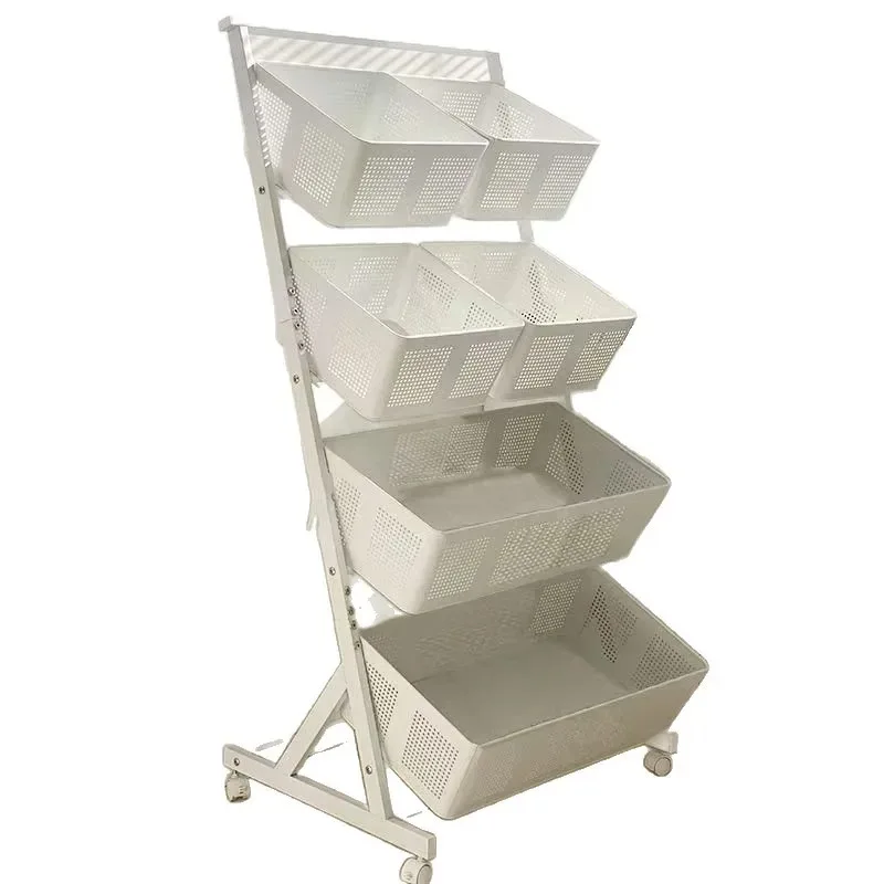 

trolley kitchen multi layer household snack storage rack vegetable basket large capacity mobile basket
