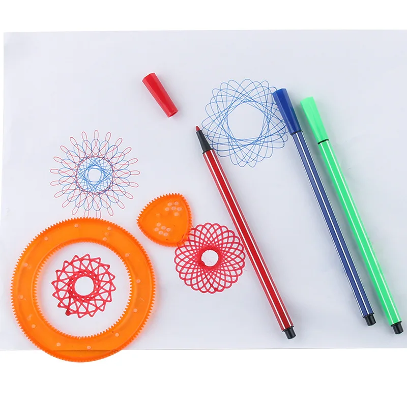 Spiral Art Drawing Kit for Kids, The Classic Way to Make, Inúmeros, Réguas Brinquedos Set, Amazing Designs, Spirograph, 27pcs