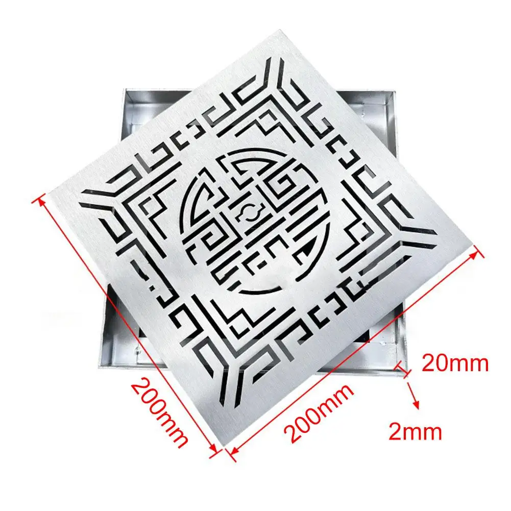 Stainless Steel Drain Grate with Frame for Garden and Driveway Drainage Engineered for Quick Rainwater Flow and Slip Resistance