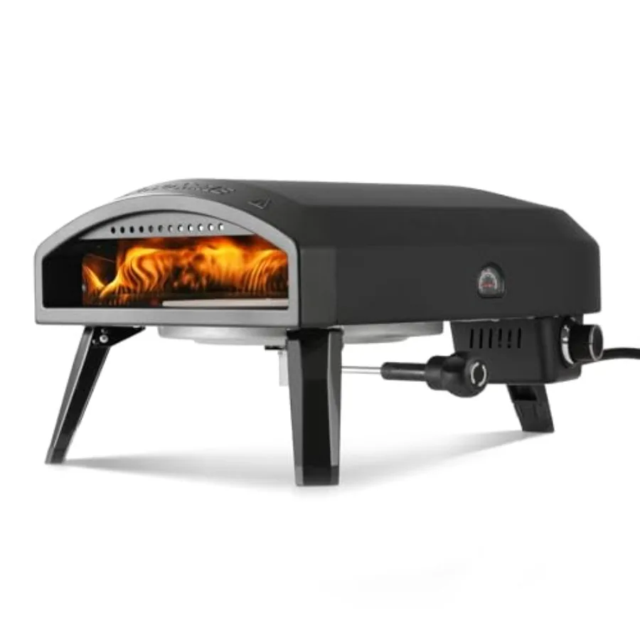 

12'' Gas Outdoor Pizza Oven, Propane Pizza Cooker Reaches 950°F, 60 Seconds Fast Cooking, Includes Gas Hose, Flame Control Knob