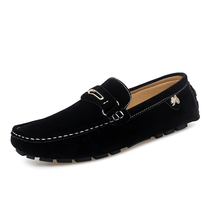 

Couple Style Halloween Gift Autumn New Beanie Shoes British Style Slip-On Lazy Men's Driving Casual Leather Footwear