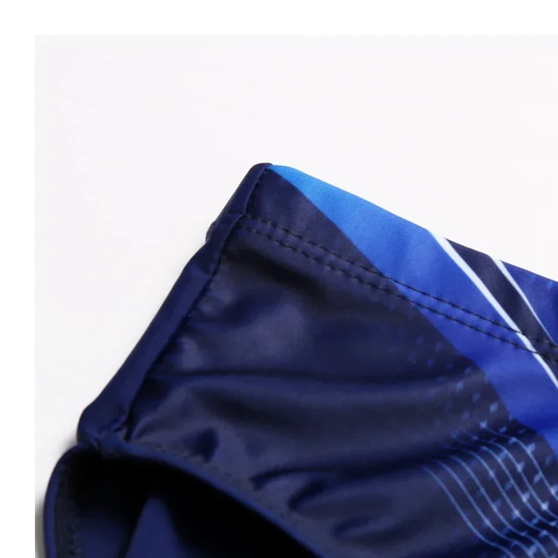 Breathable Swimsuit Men 2021 Print Bathing Beach Wear Surf Low Waist Running Sports Briefs Tanga Swim Trunks Mens image 3