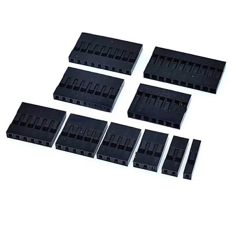100/50PCS Single-Row/Double-Row Dupont Housing - 2.54mm Dupont Wire Plug, Dupont Plastic Housing, 1P/2P/3P/4P/5P/6P/7P/8P/10P