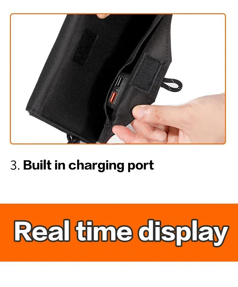 1000W Foldable Solar Panel USB TypeC Mobile Phone Charging Waterproof Outdoor Hiking Camping Portable Battery Bank Charging