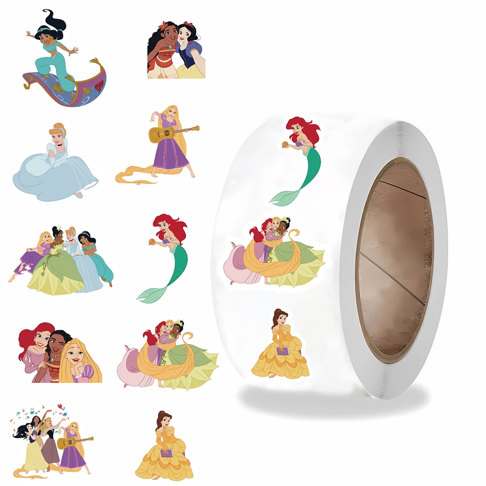 500 STKS Disney Prinses Alien Roll Sticker Cartoon Waterdichte Decoraties DIY Cafe Telefoon Notebooks Motorfiets Graffiti Stickers ﻿