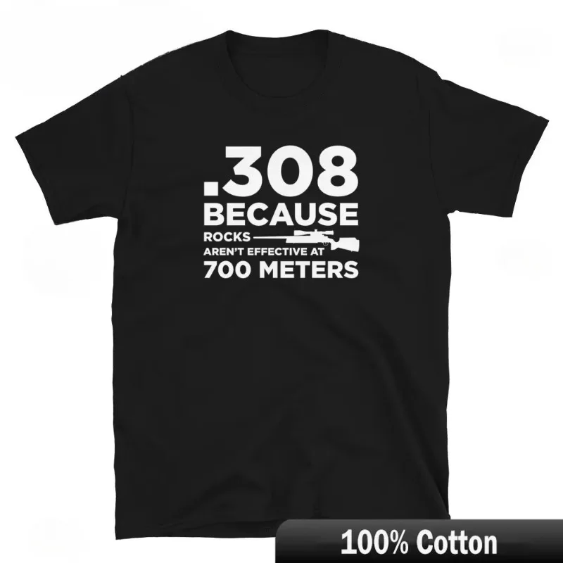 Funny Gun Owner Pro Second Amendment Rights 308 Because Rocks T-shirt Aesthetic Tee Shirts Chic Simple Trendy Tshirts T Shirt