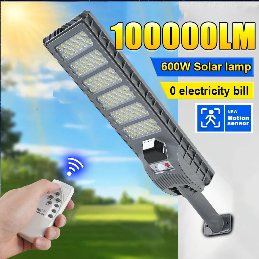 

600 Вт/300 Вт/200 Вт 100000LM светодиодные уличные солнечные фонари датчик движения внешняя солнечная лампа солнечный свет уличный садовый настенный светильник