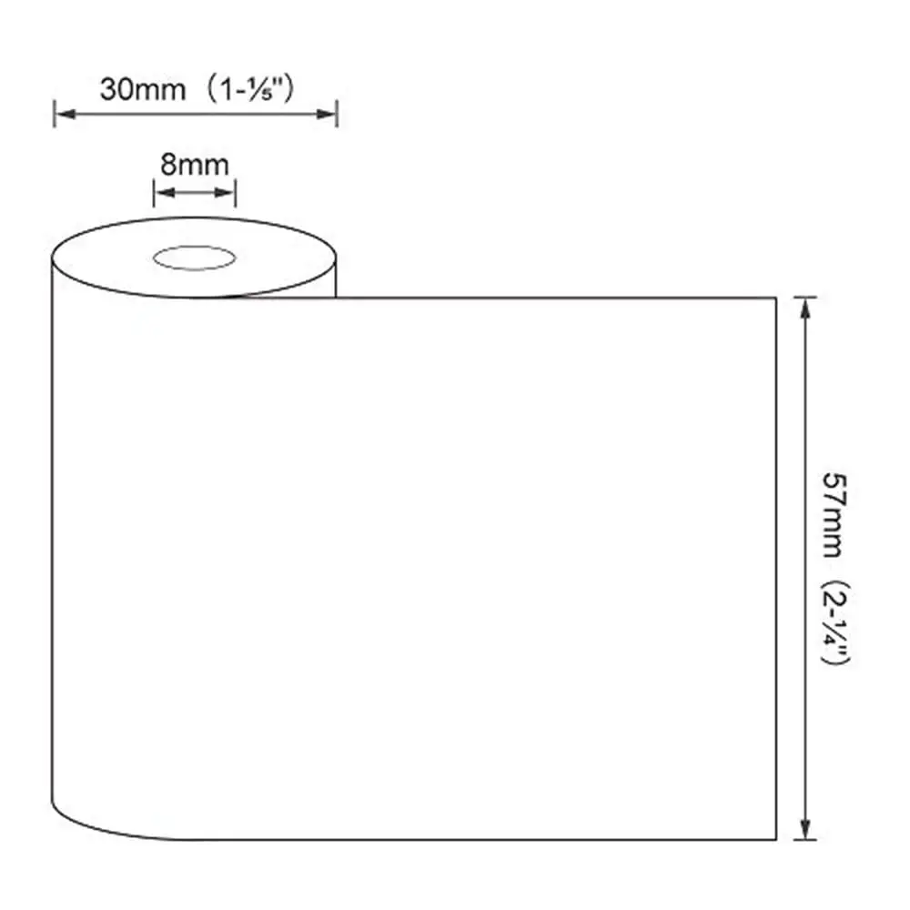 57x30 mm Thermal Paper Till Rolls Receipt Roll for Credit Card Machine, POS, EPOS Mini Camera Instant Print Paper (20 Rolls)