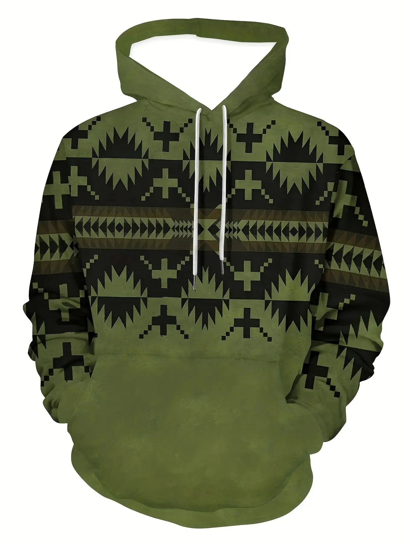 سويت شيرت بغطاء للرأس - بلوفر بأكمام طويلة مقاس عادي، نمط شارع كاجوال، أزياء حضرية أساسية، بلوفر مريح.