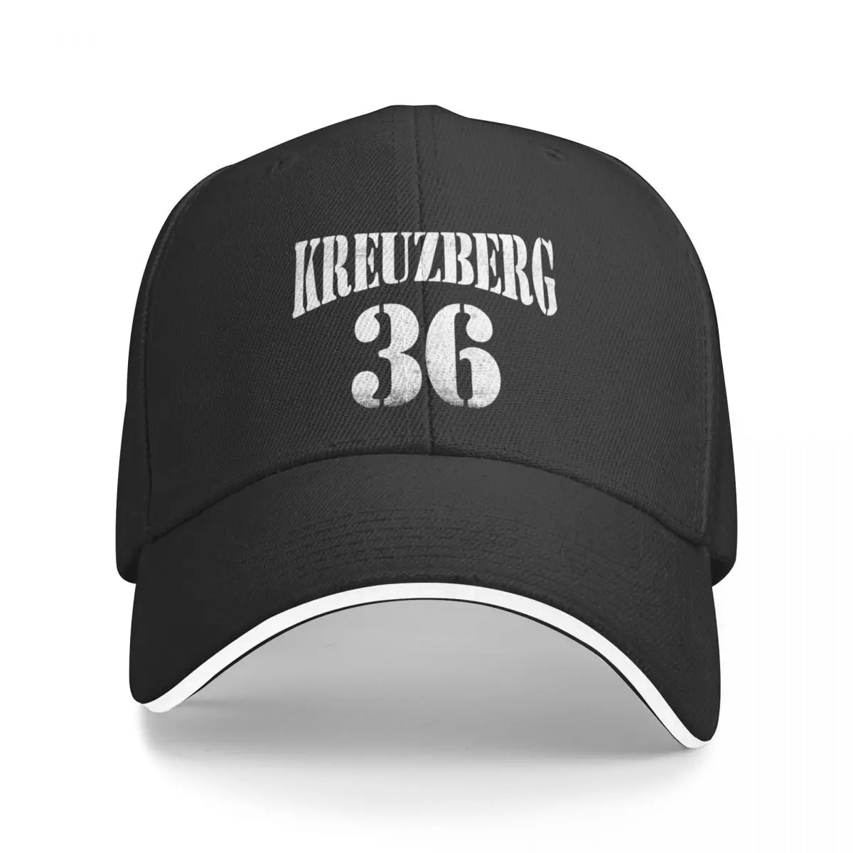 

Kreuzberg 36 - Berlin Germany Neighborhood Grunge/Vintage Design White Baseball Cap Vintage Sun Cap Women Men's