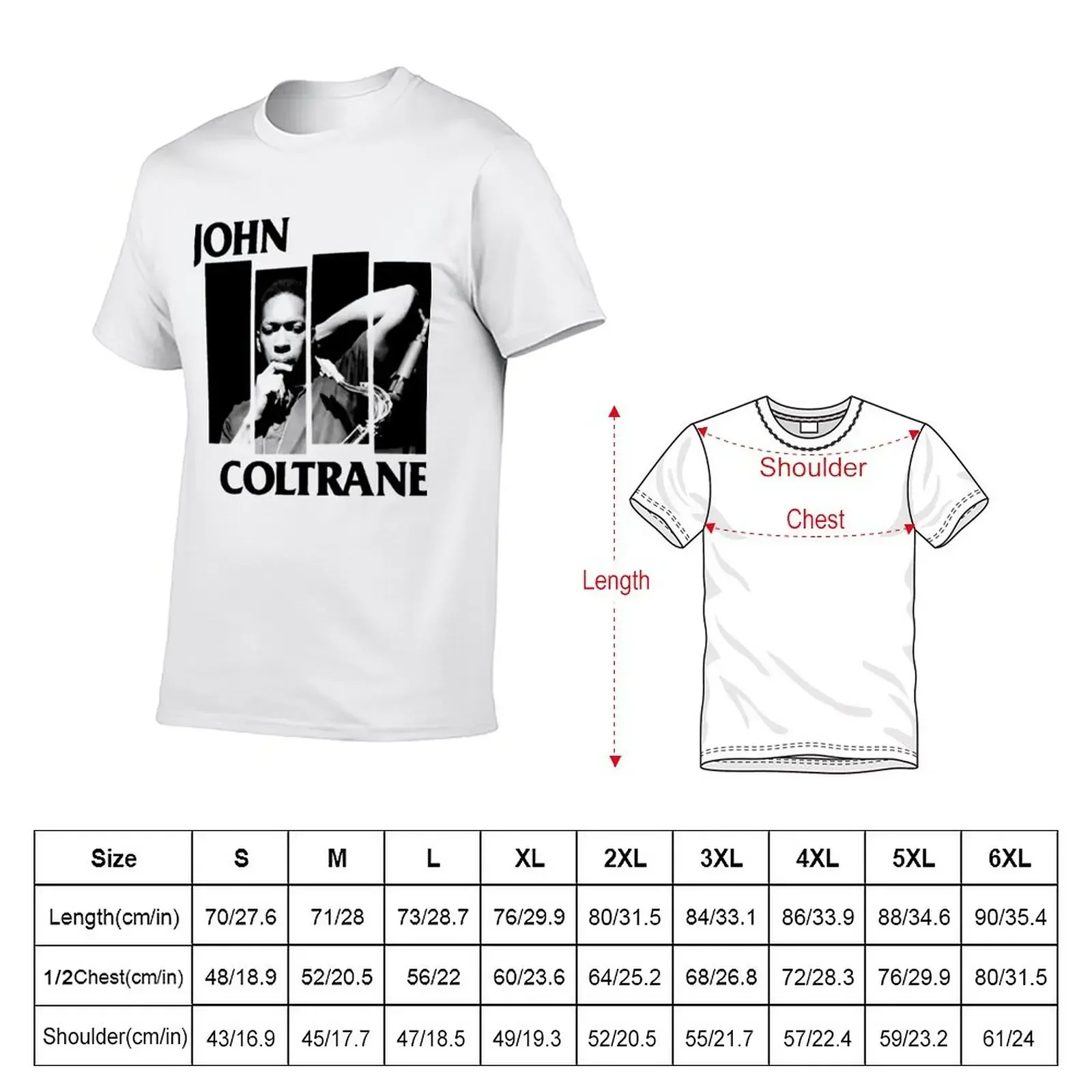 John Coltrane T-Shirt korean fashion tees T-shirts for men cotton