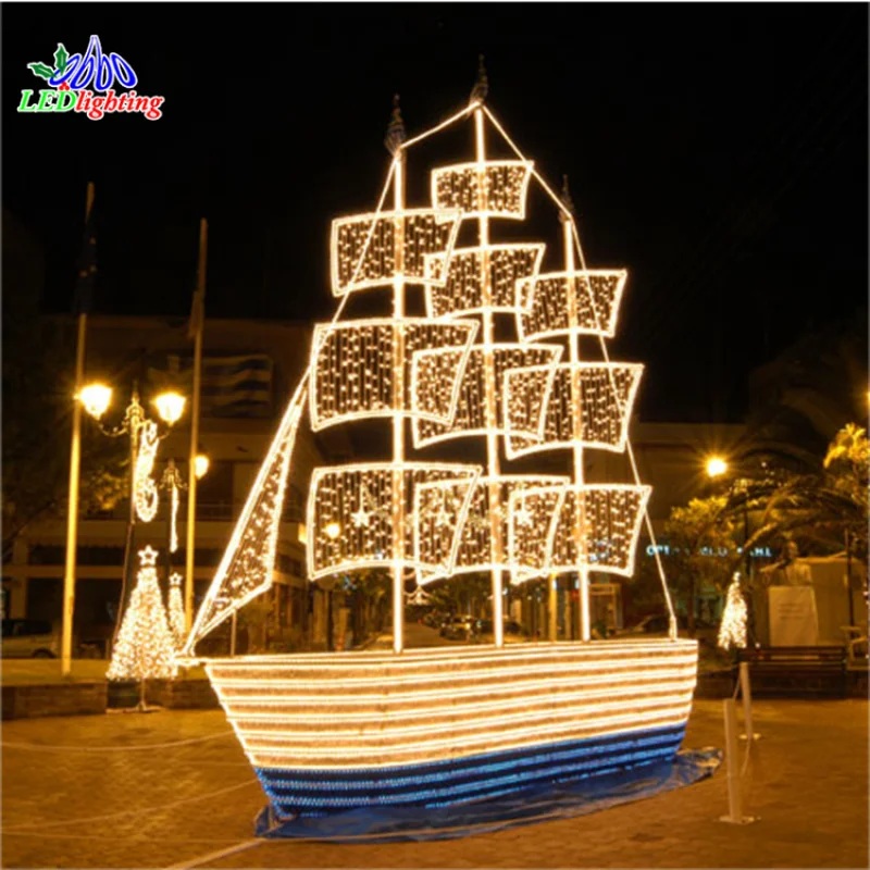 

Custom. Holiday Decoration Boat Nativity Street 3D LED Motif Lights