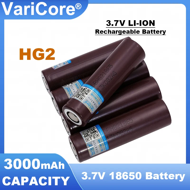 1-20 Chiếc Liitokala Mới 18650 Pin HG2 3000MAh 3.6V Lithium Xả Liên Tục 20A Chuyên Dụng Điện Tử Công Suất pin