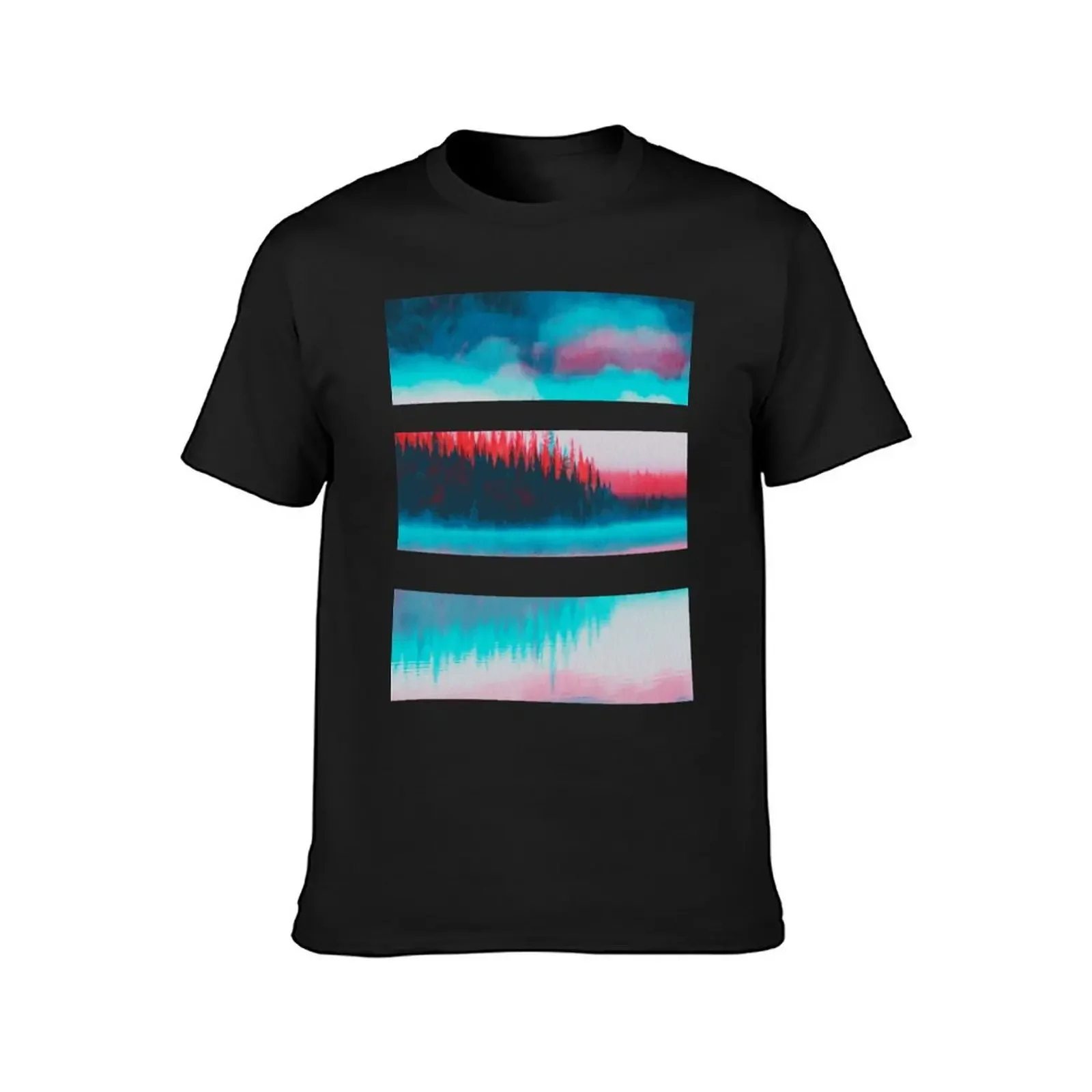 Glitch Lake and Pine tres T-Shirt graphic t shirts shirts graphic men t shirts