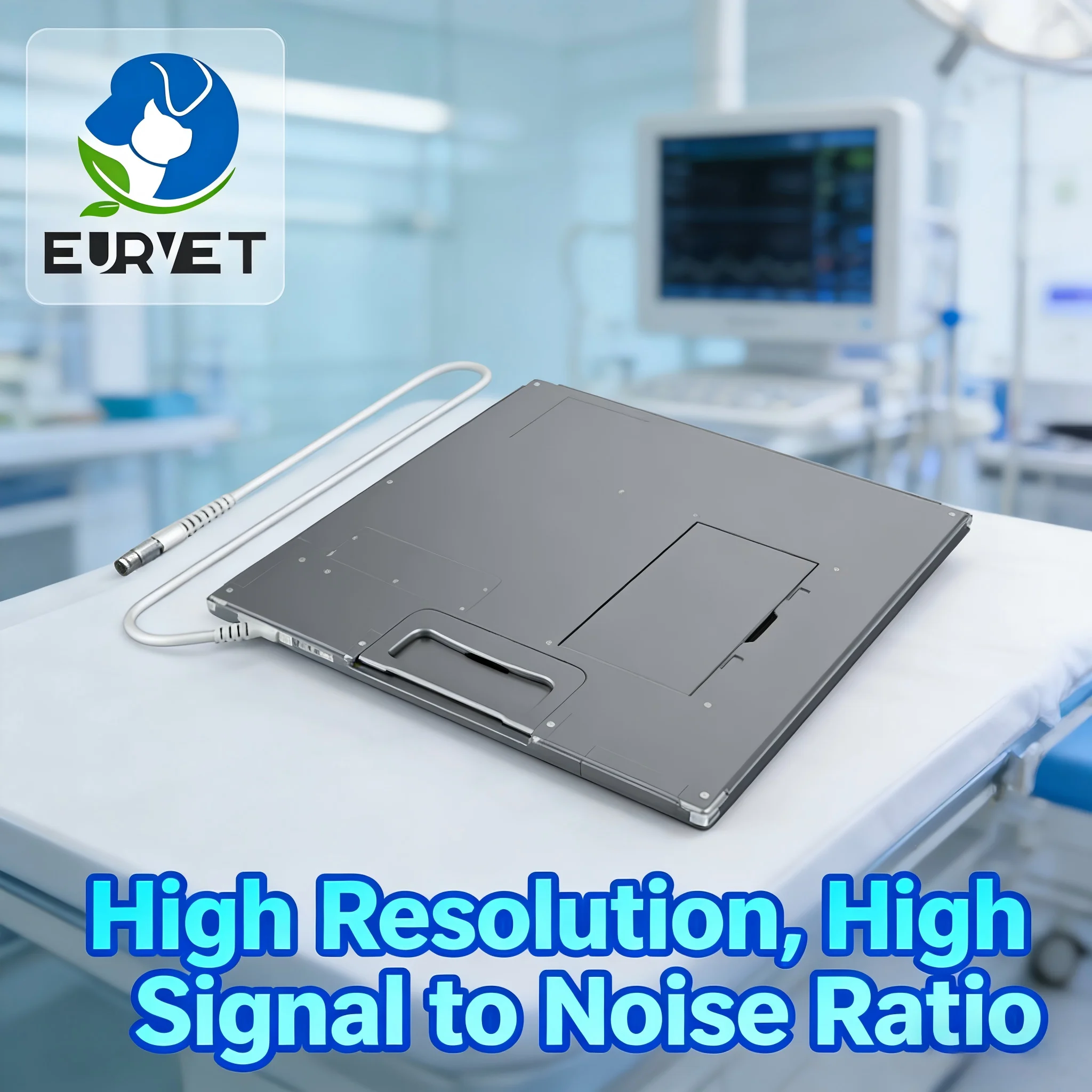 EURVET Veterinary Equipment Tethered Digital Flat Panel Detector 17x17 Inch High Image Quality Veterinary X Ray System