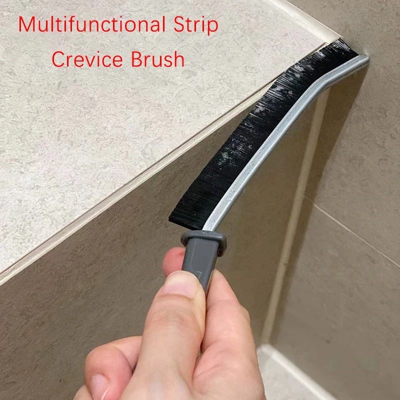 Nylon Brush Cleaner Brush Long Handle Household Cleaning Bathroom Floor Door Window Gap Remove Dust