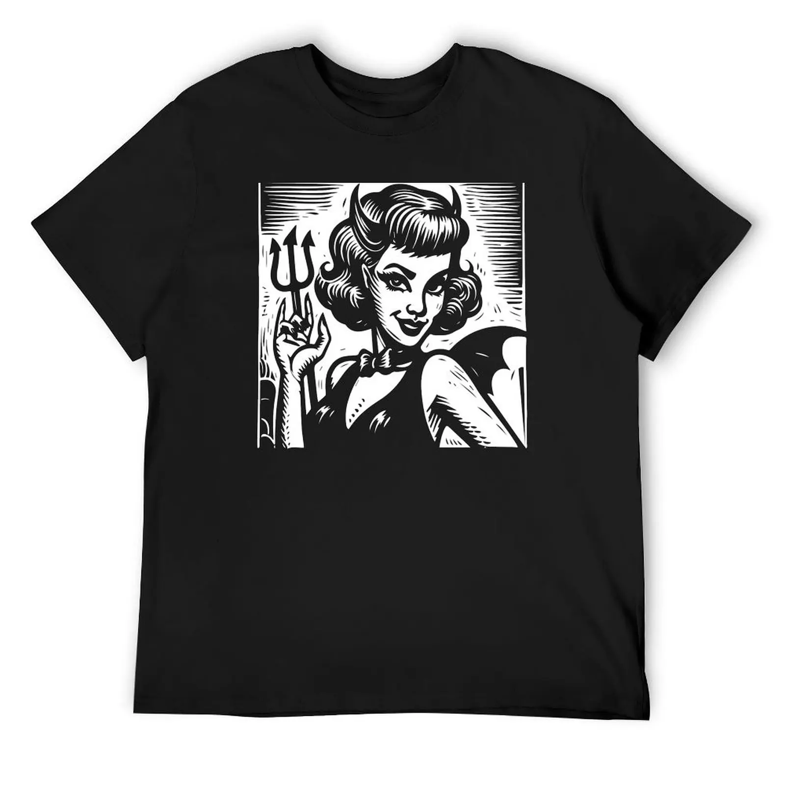 

Retro Devil Girl T-Shirt man clothes summer 2025 Louboutins sublime t shirts for men