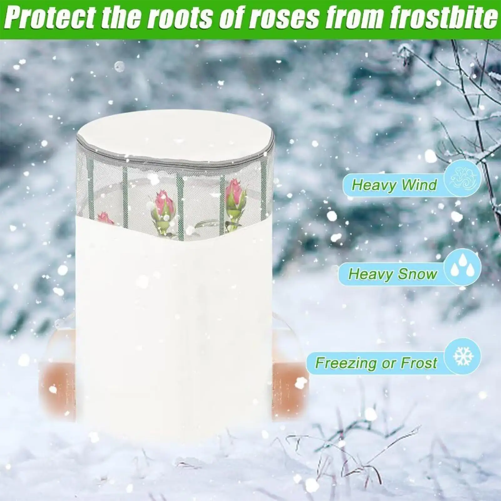 

Rose Cones for Winter Ventilation Holes Foldable Freeze Protector Shield Frost Wind Snow Cold Weather Plant Protection Cover