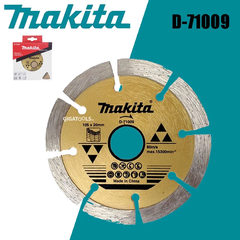 

Makita Original D-71009 4-inches Diamond Cutting Disc for Concrete / Stone ( 105mm x 20mm )