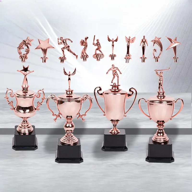 Metal trophy making sports competition gold silver bronze trophy Innovative gift competition souvenir