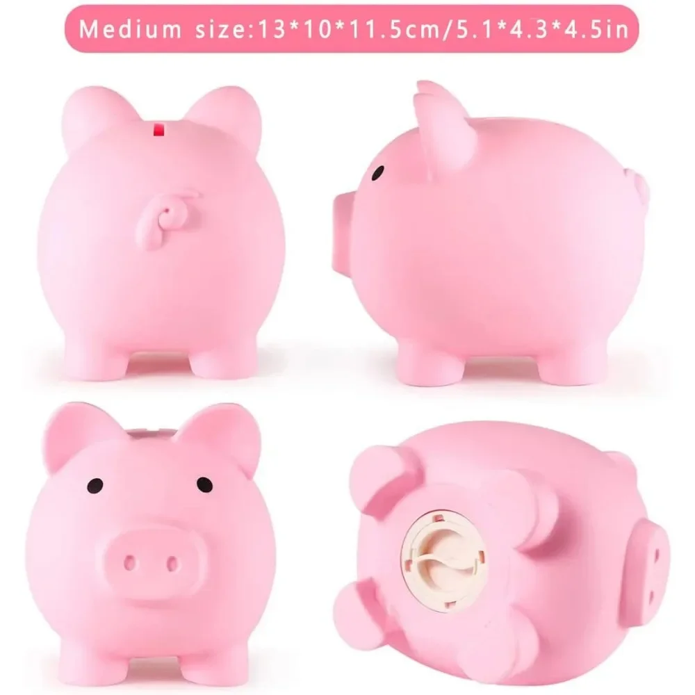 حصالة على شكل خنزير - حصالة على شكل خنزير جميلة - زخرفة تذكارية: أفضل هدية للعائلة والأصدقاء باللون الوردي