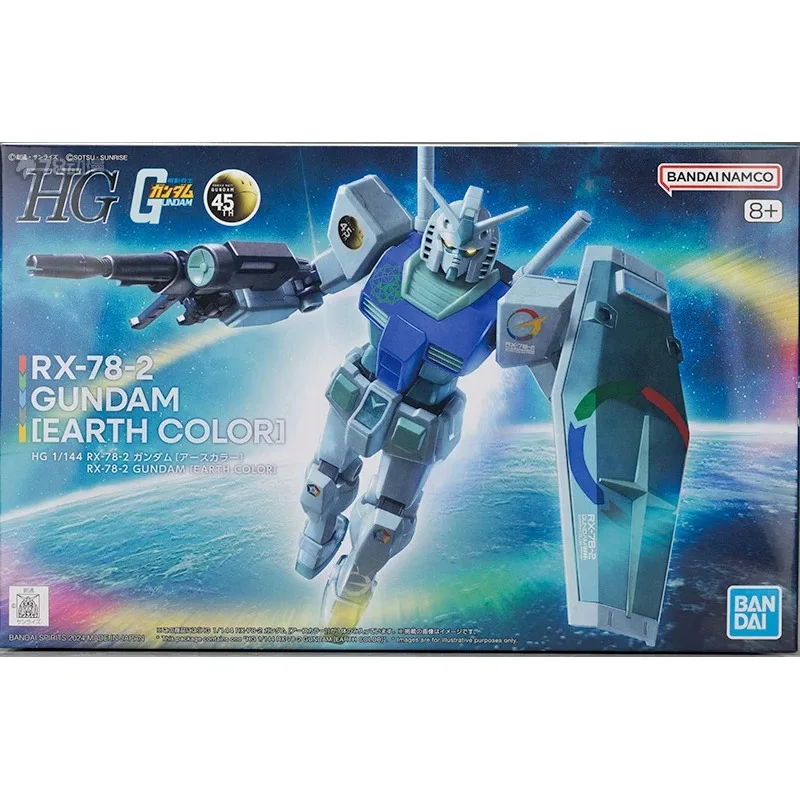 Originele Bandai Anime HG 1/144 RX-78-2 GUNDAM [EARDE KLEUR] Model Speelgoed Action Figure Collectible Ornamenten Kinderen