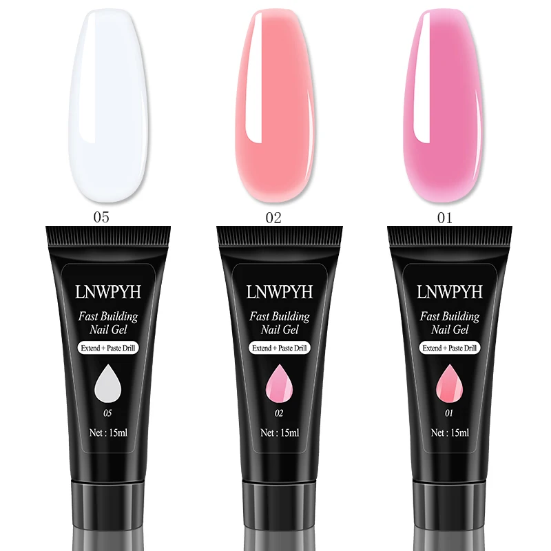 Nagelverlängerungs-Gel-Set, UV-Lack, Nagelkunst-Maniküre-Set, komplettes Maniküre-Set, Slip-Lösung, Nagelkunst, schnelles Verlängerungs-Gel-Werkzeug-Set