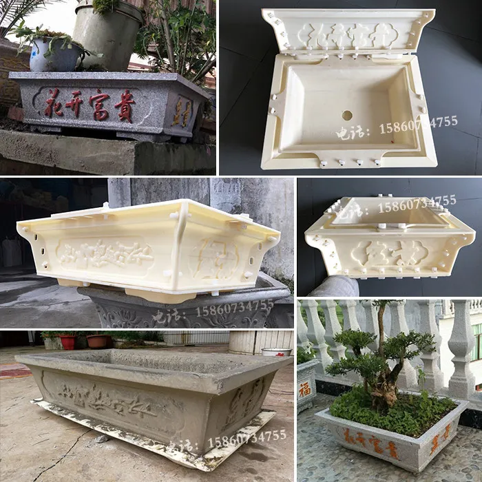 Rectangle cement flower pot mold pot model Roman column abrasive tool homemade plastic steel plastic is now pouring European pot