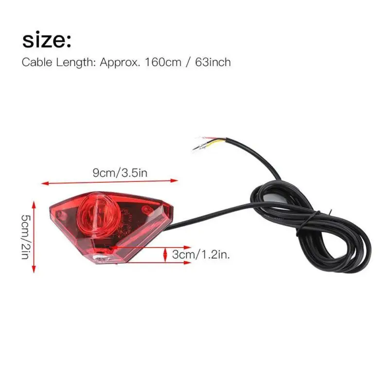 6V-80V LED Electric-Bike Scooter Rear Tail Safety Warning Light Ebike Brake Lamp For Electric Bicycle Modification