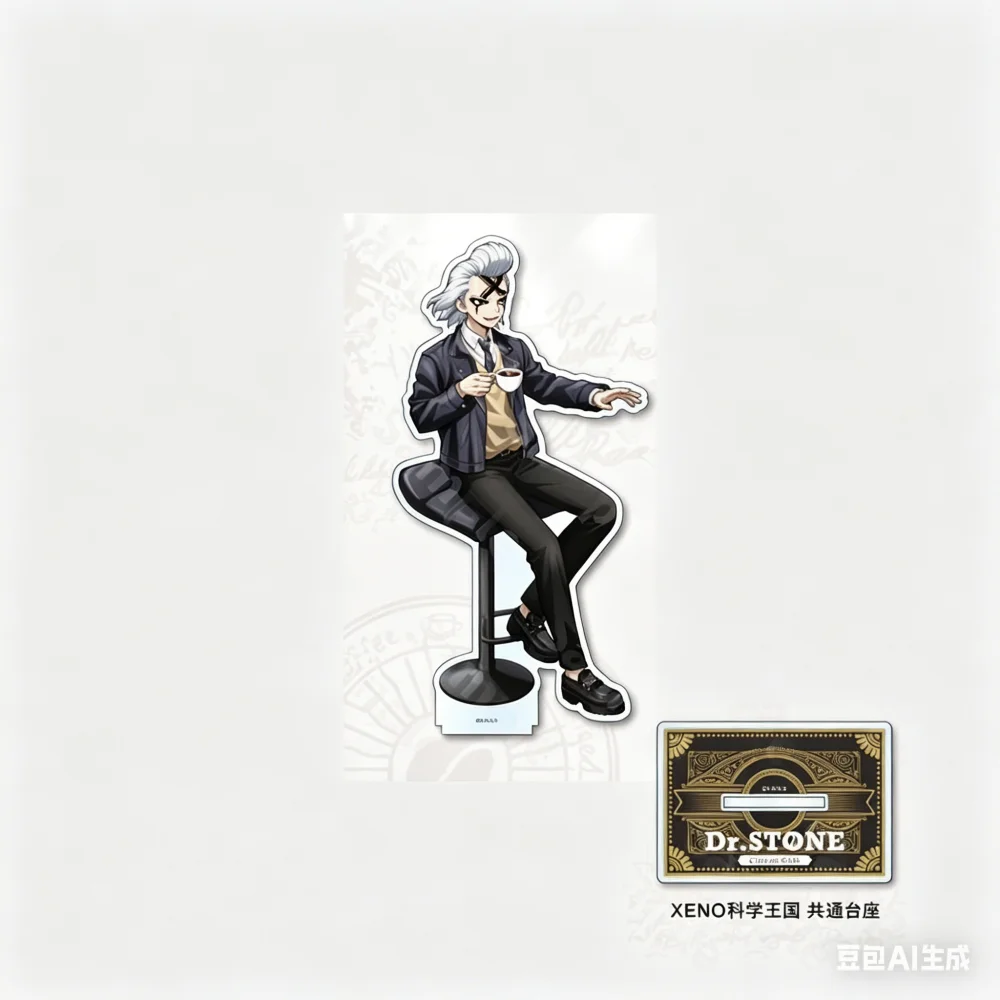 Dr.STONE Anime Senku Ishigami & Kohaku Acrylic Stand 10cm Figure