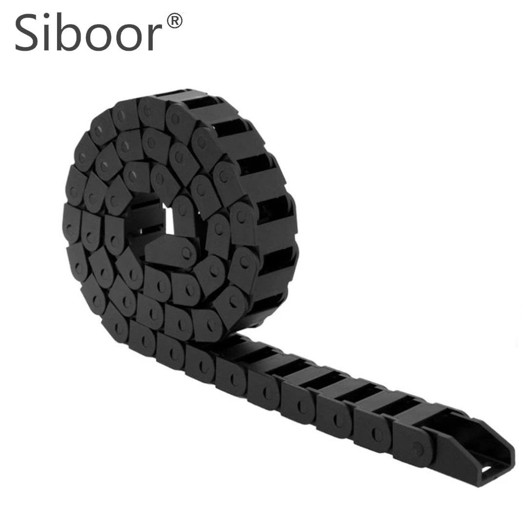 

Siboor Cable Chain 7x15mm 10x15mm Cable Drag Chain Wire Carrier With End Connectors for CNC Router Machine 3D Printer Parts