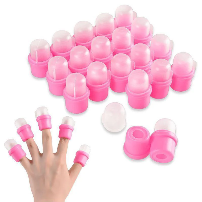 10Pcs DIY Nail Art Tool Wearable Nail Soak Soaker Polish Remover Acrylic UV Gel Polish Remover Soaker Clip Soaker Caps