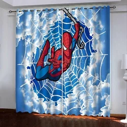 Spiderman 63Inch Window Drapes Beautiful Room Décor&Easy Set Up Blackout Curtains for Boys Girls Gifts Bedroom Decoration