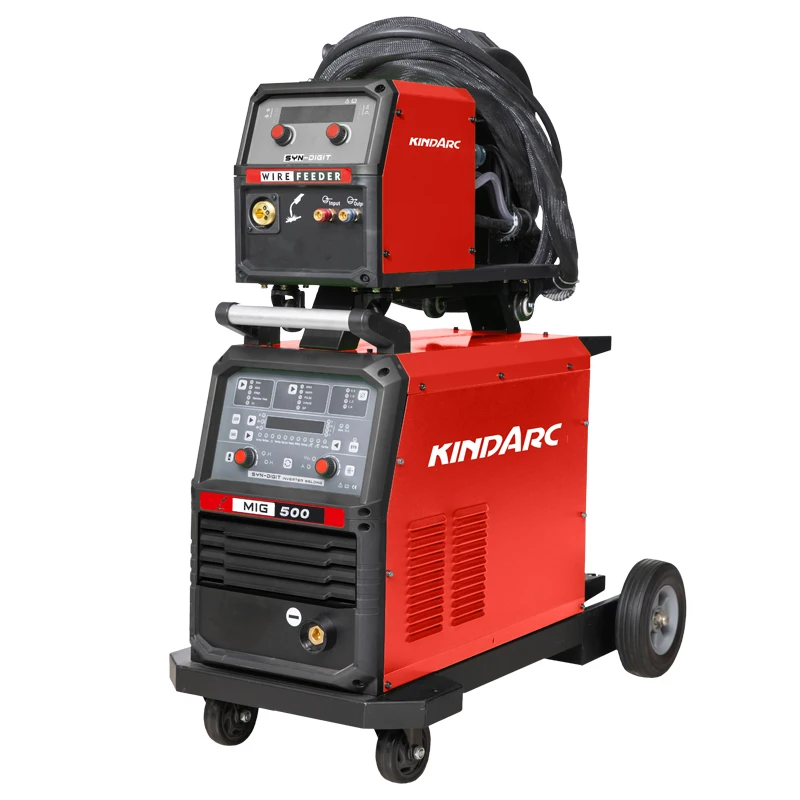Can Be Customized Kindarc 3 In 1 Welder For Aluminium Steel High Speed Double Pulse MIG Welders MIG-500 Water-cooling