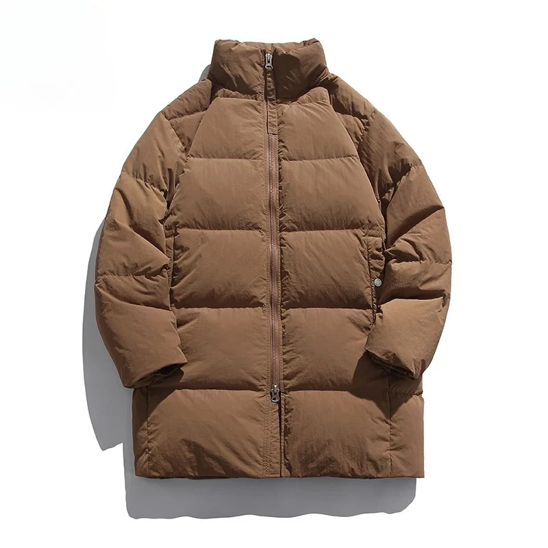 

COMXZ 2025 Winter High Quality Down Jacket New Stand Collar Snow Ski White Duck Down Puffer Coat Fashion Warm Thermal Outerwear