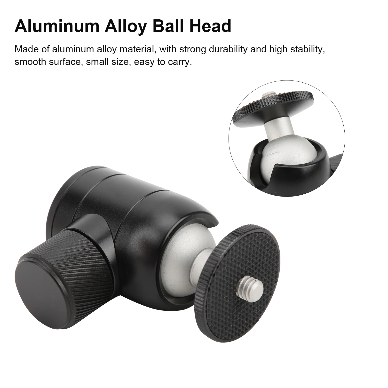 Aluminum Alloy Mini Ball Head VT-30 Tripod SLR Camera Accessories 360 Degrees Rotation Universal Metal Small Head