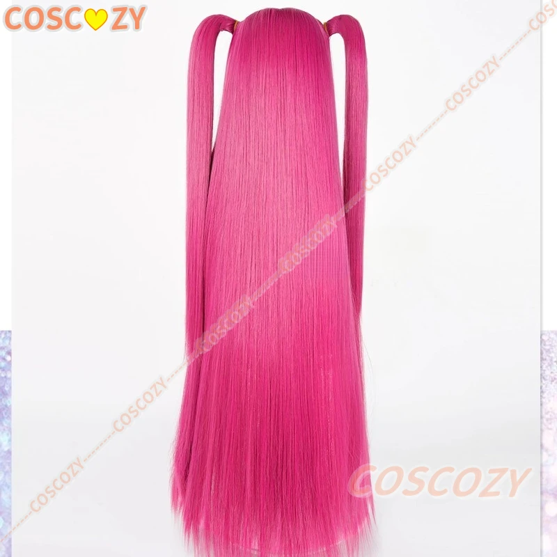 Lumi Mira Cosplay Perücke Anime KPop Dämon Cos Hunters Superstar Top Lange Rosa Perücken Mädchen Gruppe Frauen Halloween Party Perücken