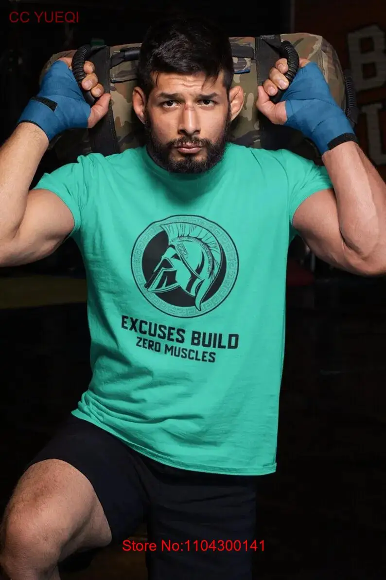 Excuses Build Zero Muscle Gym T Shirt Quotes Fitness Goal Diggers Body Building Rats Gladiator Pantheon Spartan