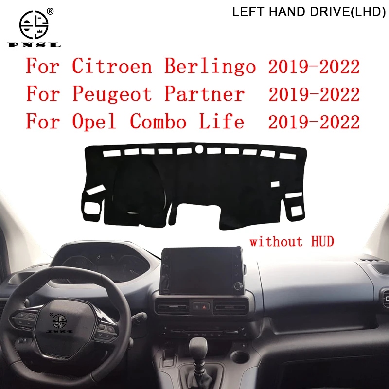 For Citroen Berlingo Peugeot Partner Opel Combo Life 2019~2022 Dashboard Cover Pat Dash Board Mat Carpet Dashmat Cape dust-proof